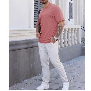 T-shirt tendance à épaules tombantes pour hommes, couleur unie, tissu épais-180 grammes, options de taille disponibles, fabricant de t-shirts BD - Product Image 1