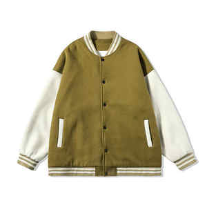 High Quality Custom Logo Chenille Embroidery <b>Patchwork</b> Men's Leather Varsity <b>Jacket</b> CollegeBaseballjacket for men DDP Shipping - Product Image 2