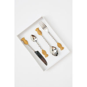 Couverts en métal Offre Spéciale vente en gros ensemble de couverts en métal poli miroir en acier inoxydable doré de luxe pour cuisine et mariage - Product Image 1