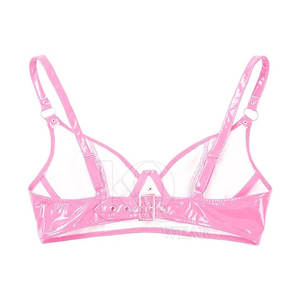 Soutien-gorge en cuir pour femme, style urbain, grande taille, léger, respirant, à maintien élevé et avec logo frontal - Product Image 4