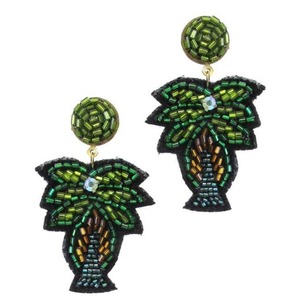 Premium Quality <b>Green</b> Color Embroidery <b>Earrings</b> Wholesale Price Custom Size for Girls and Women Party Wear Use Best Selling - Product Image 3