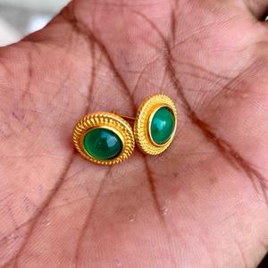 ต่างหูพลอยโอนิกซ์สีเขียวธรรมชาติหรูหราทำด้วยมือ925เครื่องประดับเงินสเตอร์ลิงเครื่องประดับหินธรรมชาติสำหรับผู้หญิง - Product Image 2