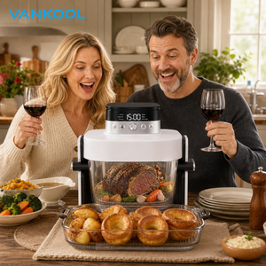 6 in 1 Glass <b>Air</b> Fryer Bake Grill <b>Oven</b> Machine Large Capacity Non Toxic 3QT 5QT 7QT 7 Quart 2.8/4.7/6.6L 1800W Digital OEM - Product Image 1