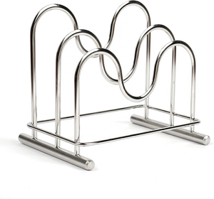 Soporte para tabla de cortar de metal con diseño creativo, suministro de fábrica, electrodomésticos, artículos de cocina, soporte de metal, aspecto de diseñador - Product Image 1