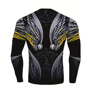 Make Your Own Highest Quality Custom Design Sublimation Print Long Sleeve <b>Men</b> Fitness Wear Quick-Dry Adult Sports Rash Guard Top - Product Image 2