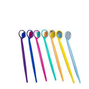 Venta caliente desechable colorido plástico Dental espejo Dental boca espejo Dental sin espátula - Product Image 4