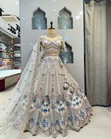 Lehenga Choli pour femme, vêtement indien et pakistanais, le plus vendu, avec paillettes, broderies découpées, Cancan et tissu Patta, en dentelle