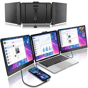 <span class=keywords><strong>Écran</strong></span> portable triple pour <span class=keywords><strong>ordinateur</strong></span> portable, 14 pouces FHD 1080P IPS, sur mesure, OEM ODM, usine - Product Image 1