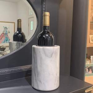 Porta Botellas de Mármol Carrara Gris, Enfriador de Vino de Mármol Real Hecho a Mano, Decoración Artesanal para el Hogar SUAZ - Product Image 2