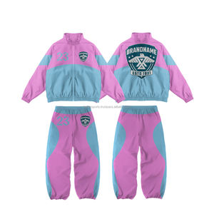 Chaqueta cortavientos con cremallera y pantalones de talla grande 2025 de alta calidad, conjunto de dos piezas, chándal de nailon para hombre, conjunto cortavientos - Product Image 3