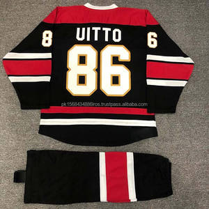 Uniforme de hockey OEM personnalisé vintage brodé par sublimation jeunes hommes équipe en ligne conception uniforme de hockey - Product Image 4