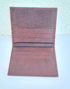 Portefeuille unisexe en cuir véritable marron riche et à la mode avec blocage RFID - Product Image 3