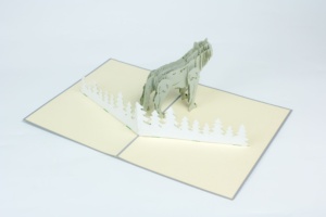 Tarjeta emergente de animales 3D, tarjetas de felicitación artesanales de papel personalizables, tarjetas de regalo para ocasiones, artesanía - Product Image 5