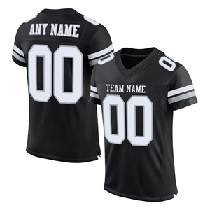 Camiseta de Fútbol Americano de Malla Transpirable de Alta Calidad - Logotipo Personalizado OEM - Ropa Deportiva con Cuello en V - Nombre y Número Personalizados - Product Image 1
