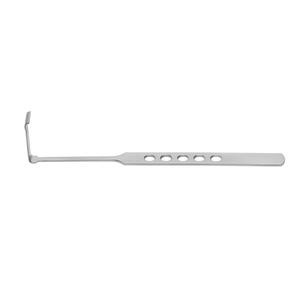 Retractor de párpado con extremo acampanado, angulado, 14 x 32 mm, profundidad 160 mm, instrumento quirúrgico de acero para procedimientos oftálmicos - Product Image 4