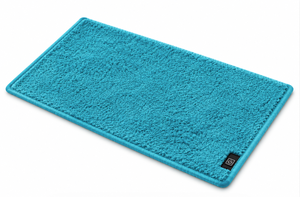 Turquoise Chenille <b>Carpet</b> Tile Plush Floor Mat Square Rug Tile with Power Button for Home Office Bathroom - Product Image 4