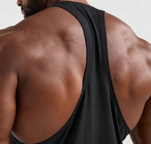 เสื้อกล้ามรัดรูปเว้าหลังตัวใหญ่สำหรับผู้ชายเสื้อท่อนบนสำหรับใส่ไปยิมฟิตเนสแขนเสื้อท่อนบนแบบเปิดข้าง - Product Image 5