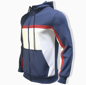 ชุดวอร์มไม่มีลายสำหรับผู้ชายชุดวิ่งจ๊อกกิ้งผ้าฟลีซแบบเรียบมีซิปโลโก้ตามสั่ง - Product Image 2