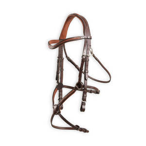 Bride de cheval en cuir fantaisie avec forme anatomique et bride de cheval en cuir réglable rembourrée en gros en cuir véritable - Product Image 3
