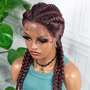 <span class=keywords><strong>Jennifer</strong></span> Top Fashion perruque naturelle courte et bouclée à une seule tresse avec cheveux de bébé - Product Image 3