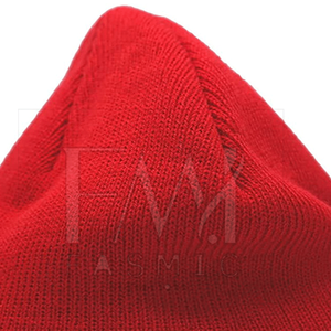 Gorra Bennies de Color rojo para mujer para personalizar su propio logotipo de marca gorras de invierno de buena calidad con puño Jacquard - Product Image 6