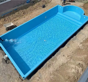 Hermosa piscina de fibra de vidrio con características de agua FRP relajantes para el disfrute familiar al aire libre - Product Image 6