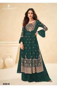 <span class=keywords><strong>GEORGETTE</strong></span> Thiết Kế Với Bộ Đồ Công Sở Thêu Với Giả Nặng - Product Image 3