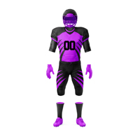 Service OEM 100% Polyester Logo personnalisé Uniforme de football américain pour hommes et ensemble respirant à manches courtes Uniforme léger