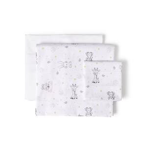 Juego de Ropa de Cama de 3 Piezas con Diseño de Koala para Cuna, 100% Algodón Tejido con Patrón de Personajes - Product Image 1