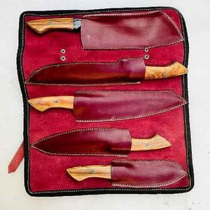 Vente en gros personnalisé OEM ODM Coutellerie Usine Couteau Damas Set de couteaux de chef en acier avec manche en palissandre pour set de couteaux de chef de cuisine - Product Image 5