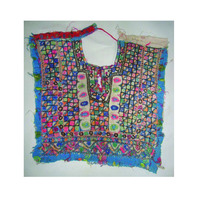 Indien Vintage cou joug robes afghanes broderie miroir travail à la main Applique Patch couture artisanat coton tissu gitane Banjara