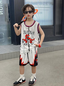 26 新着商品 # 15 # 32 # 22 # 24 マルチチーム キッズ バスケットボール ジャージ 通気性バスケットボール ウェア スーツ ヒート プレス フェニックス プラス サイズ - Product Image 1