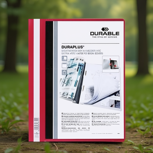 แฟ้มพีวีซีสีแดง DURAPLUS DIN A4 ขนาดกว้างพิเศษ ทนทาน เหมาะสำหรับปกหนังสือ - Product Image 3