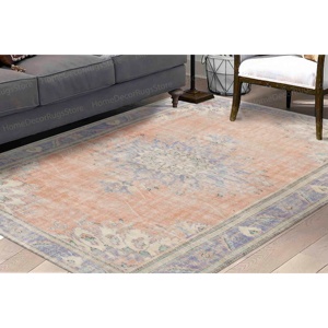 Tapis imprimé médaillon - Décoration d'entrée au design turc, tapis en chenille - Product Image 3