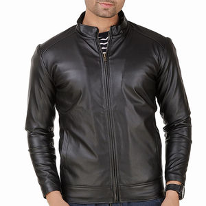 Chaquetas de cuero casuales para hombre, estilo motero, nueva llegada, elegantes, a prueba de viento, con características de alta calidad, chaqueta genuina para hombre. - Product Image 4