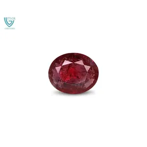 Rubis (Manik) 2,75 carats, pierre précieuse facettée, rouge rose naturel, forme étoile, pierre précieuse minérale créée en laboratoire, hauteur 8 mm, trou de 1 mm, synthétique - Product Image 1