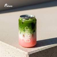 Vente en gros de canettes pour animaux de compagnie à ouverture facile avec logo et motifs personnalisés, canettes en plastique pour jus, soda, canettes transparentes pour animaux de compagnie