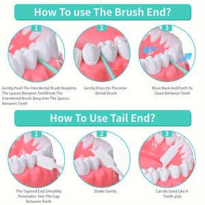 Mini Paquete de 400 Palillos de Hilo Dental con Sabor a Menta, Cepillos Interdentales Suaves para Limpieza Bucal, Sin Formaldehído, Hechos de Plástico - Product Image 3