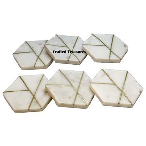 Gran oferta de posavasos de madera de mármol, Juego de 4 posavasos para tazas de bebidas, alfombrilla de té nórdica ecológica antideslizante con precio asequible - Product Image 2