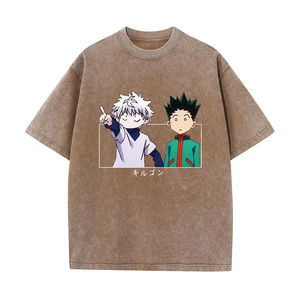 T-shirt vintage imprimé graphique personnalisé délavé à l'acide T-shirt surdimensionné Streetwear 100% coton pour hommes - Product Image 6