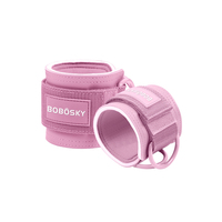 Paire de sangles de cheville disponibles avec logo personnalisé pour machines à câble Poignets de gymnastique rembourrés pour les exercices de fessier Extensions de jambes