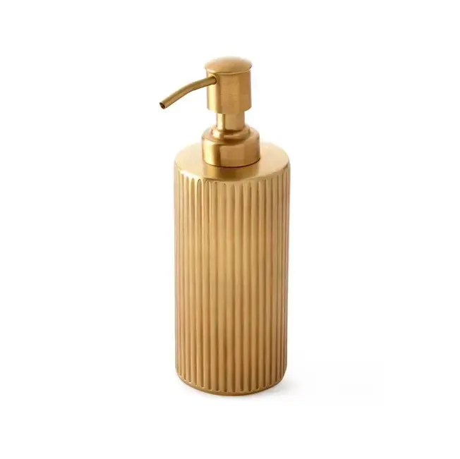 Gold Plated Metal Soap Dispenser Holder Floor Standing High Quality Liquid Soap Dispenser Elegant For Bathroom Washroom Use