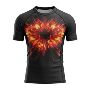 Camiseta de compresión duradera para hombres, mujeres y niños, para MMA, BJJ, Jiu Jitsu, entrenamiento sin gi, personalizada, sublimada, al por mayor, traje de baño. - Product Image 1