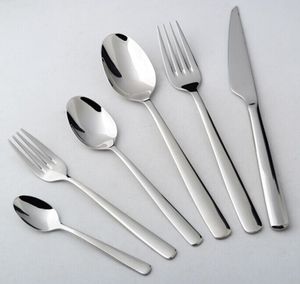 Juego de Cubiertos de Acero Inoxidable 304 al por Mayor, Cuchillo, Cuchara y Tenedor, Pulido Espejo Plateado, Cubiertos Modernos y Sostenibles para Fiestas - Product Image 3