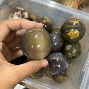 Venta al por Mayor de Esferas de Jaspe Natural de Jawa Barat de Alta Calidad, Piedras Preciosas Pulimentadas, Artesanía, Cristal Curativo, Decoración, Indocraftstone - Product Image 3