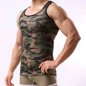 High Quality Heat-Transfer Printing Breathable Knitted Men <b>Tank</b> <b>Top</b> <b>Loose</b> Fit Fitness Wear - Product Image 2