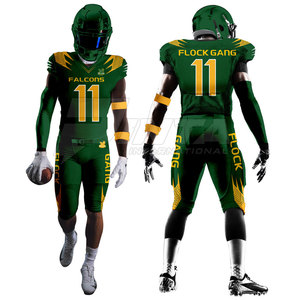 Uniformes de fútbol americano juvenil de diseño personalizado OEM, ropa de entrenamiento transpirable con mangas cortas, conjuntos de uniformes de fútbol americano - Product Image 2