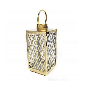 Linterna decorativa de color dorado de vidrio y metal con linterna colgante de calidad Superior para accesorios de decoración de boda - Product Image 5