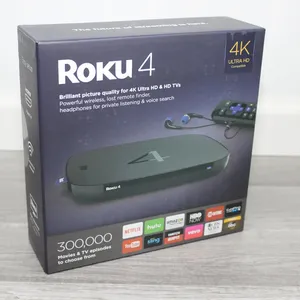 Stik Streaming 4K + Roku Streaming, perangkat 4K/HDR/ Vision dengan Roku Voice Remote Pro, harga grosir