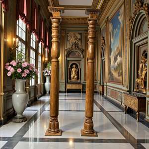 Pilar de Madera Vintage para Decoración de Sala de Estar - Product Image 2